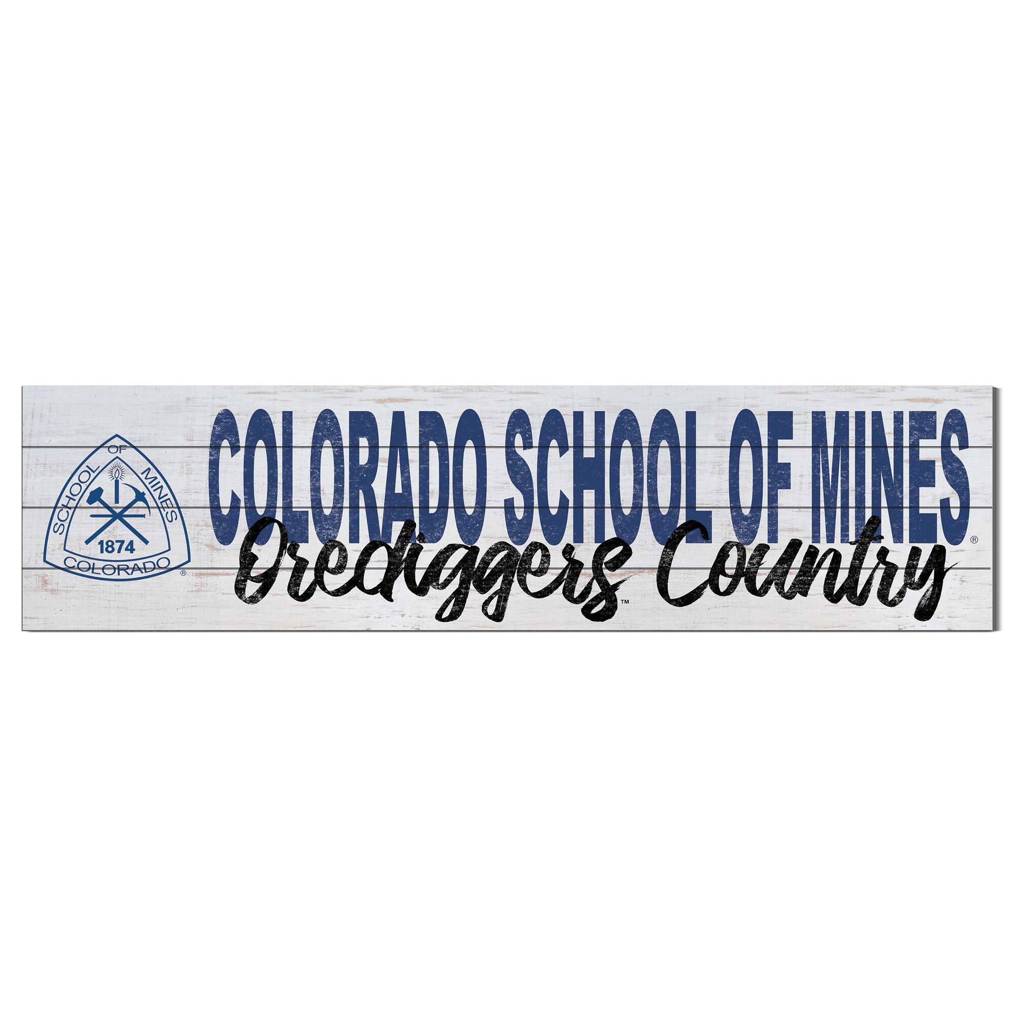 Colorado School of Mines Orediggers 40'' x 10'' Logo Sign