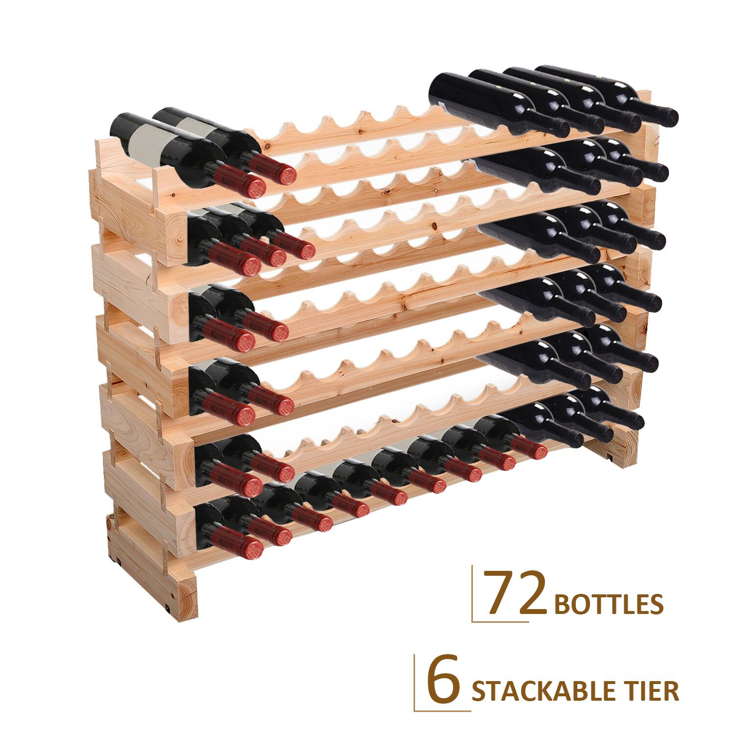 72 BOTTLES
6 STACKABLE TIER