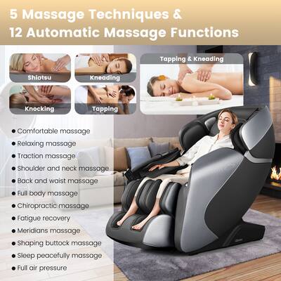 Costway Relaxe Zero Gravity Shiatsu Massage Chair with