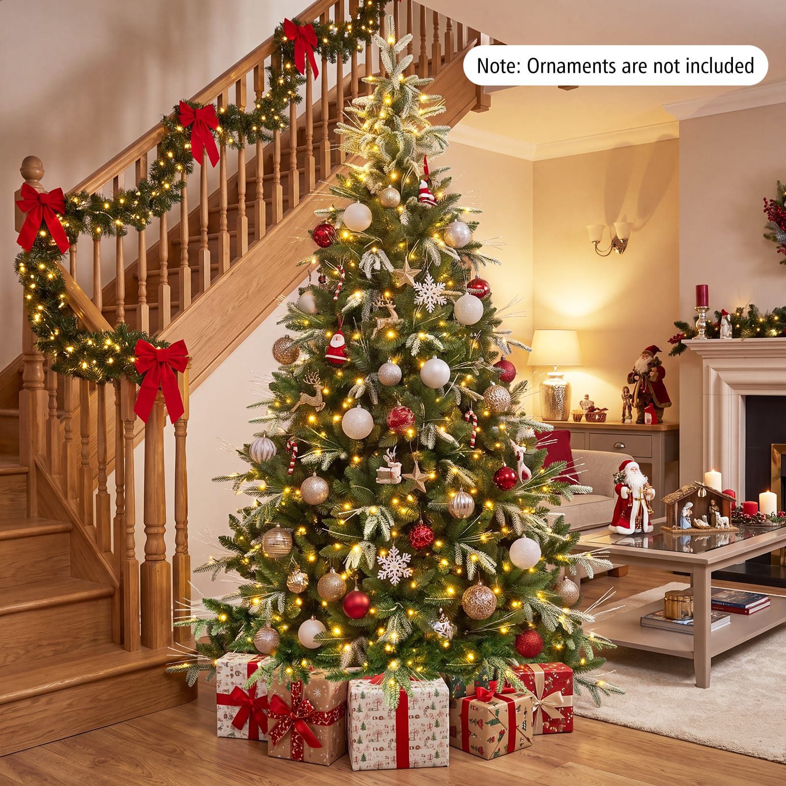 Note: Ornaments are not included