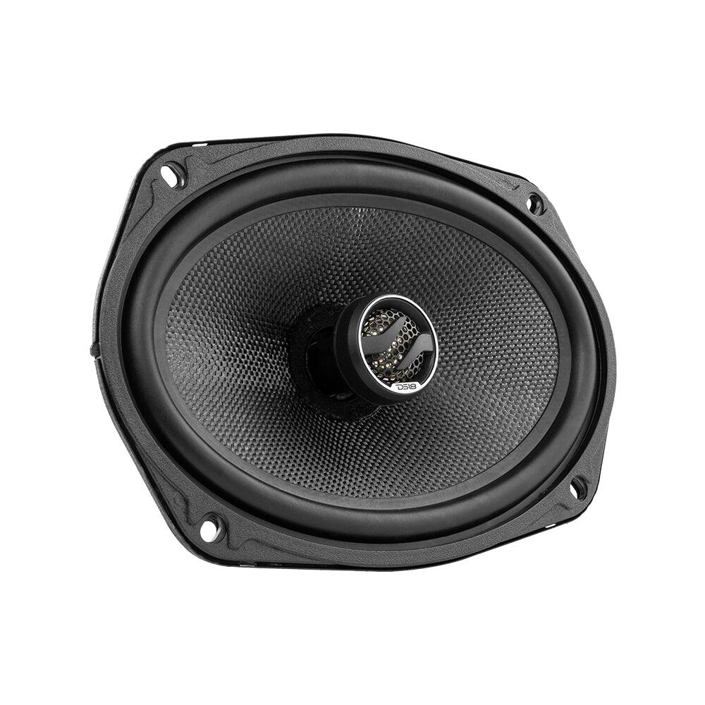 Angle. DS18 Audio - ZXI 6x9" 2-way Coaxial Speaker with Built-in Driver, 120W RMS 4-Ohm.
