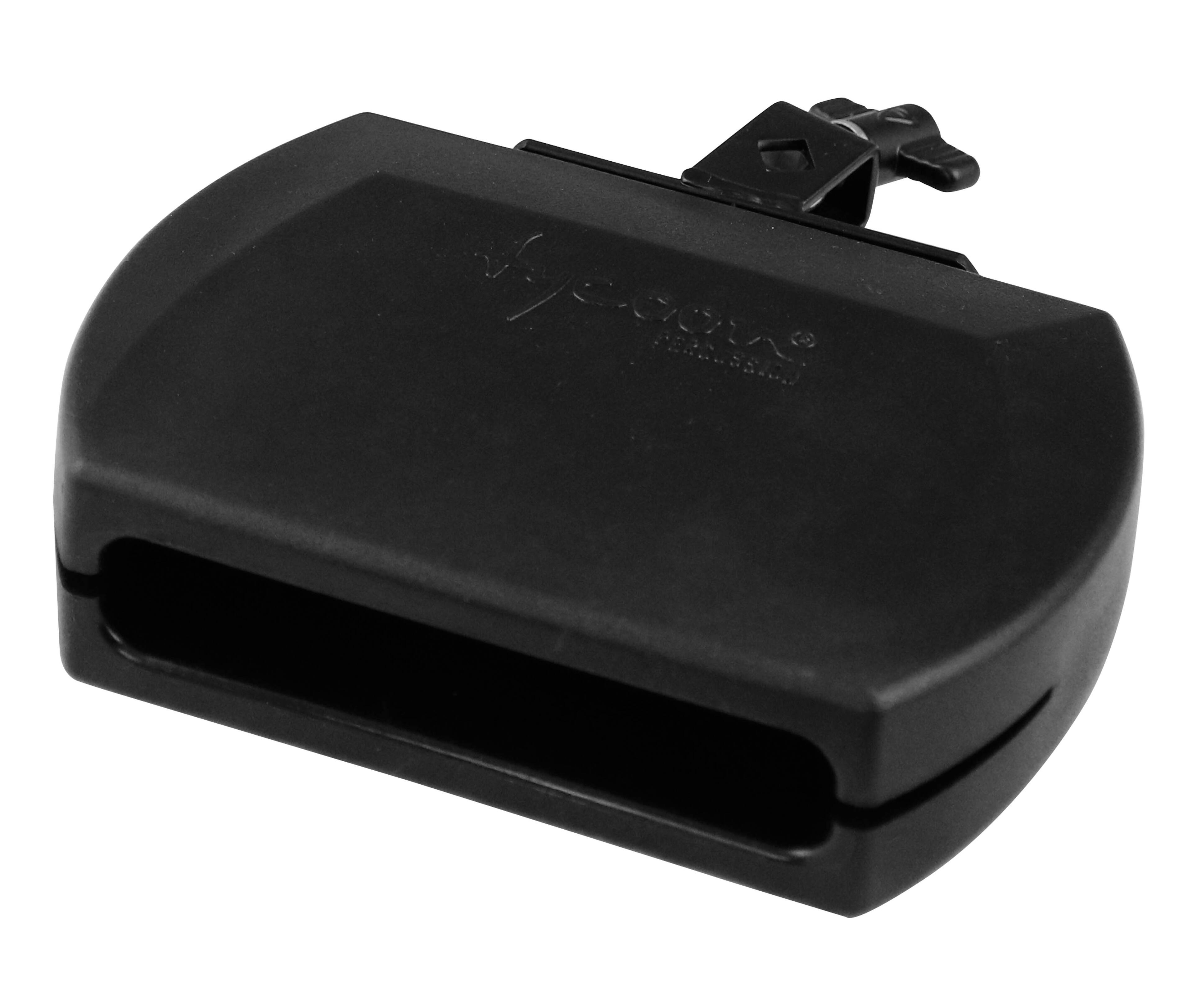 Front. Tycoon Percussion - 6.5-Inch Beat Block With Mount, Auxiliary Percussion Block for Drum and Percussion Setups.