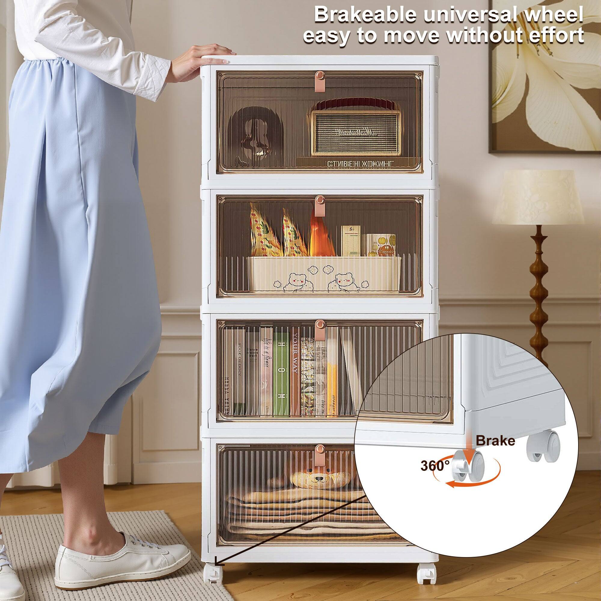 Brakeable universal wheel easy to move without effort

360° Brake