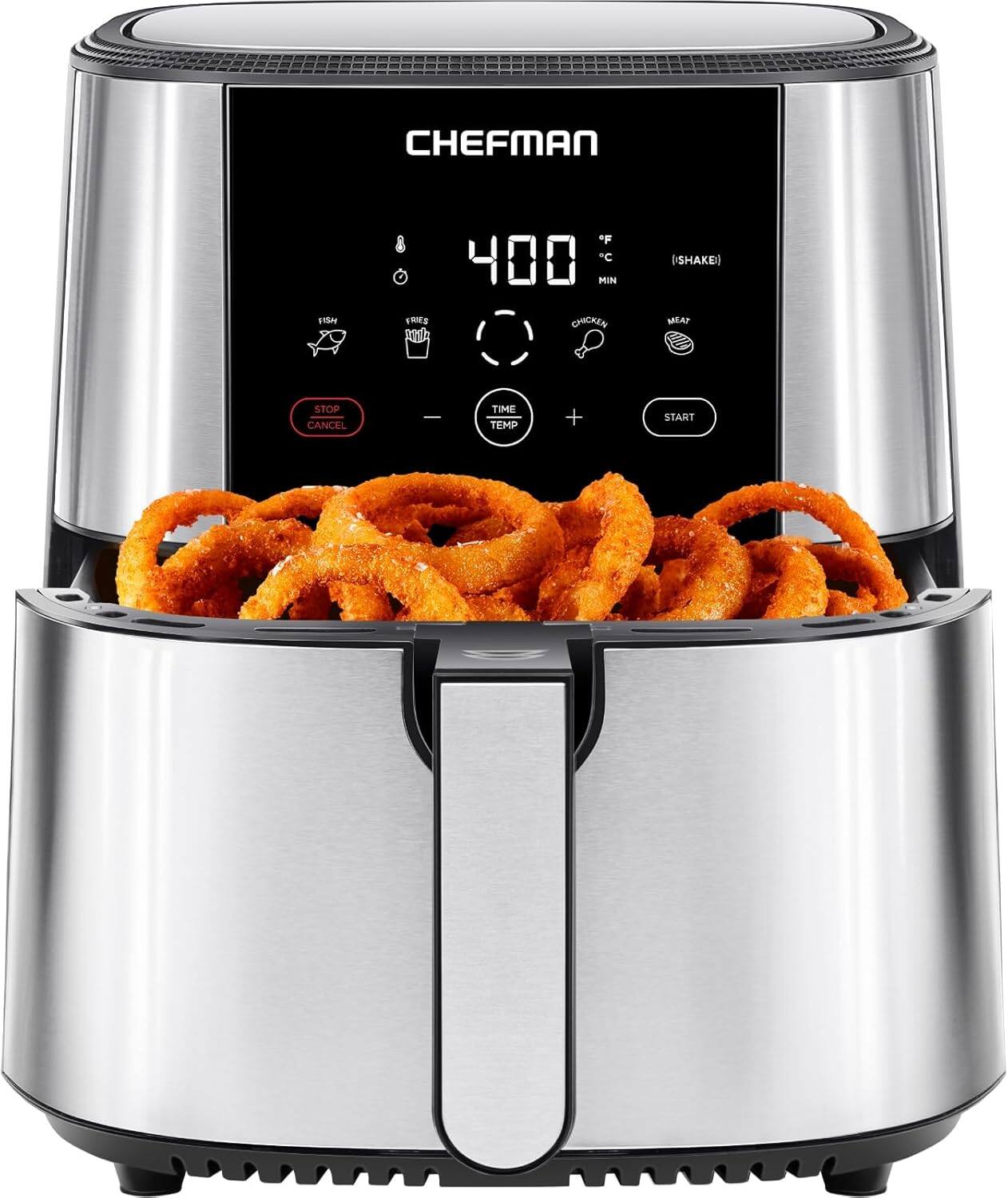 Chefman - Turbofry Touch XL 8 Qt. Air Fryer With Digital Controls - Stainless Steel