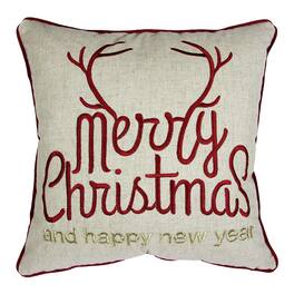 LuXeo - Holiday Christmas Linen Throw Pillow/ Color: Size: 20"x20" - Gold