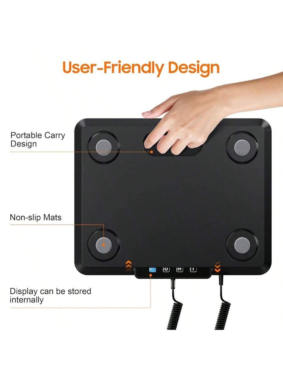 User-Friendly Design

- Portable Carry Design
- Non-slip Mats
- Display can be stored internally