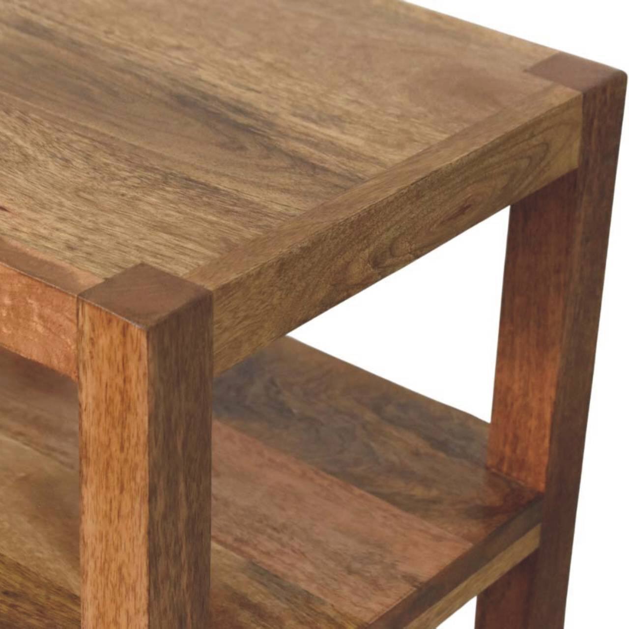 Alt View 7. Artisan Furniture - Artisan Furniture Solid Wood Solid Wood Open Shelf Unit with Cabinet - Brown.