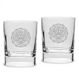 Jardine - Campbellsville Tigers 2-Piece 11.75oz. Luigi Bormioli Square Double Old Fashion Glass Set - Multicolor