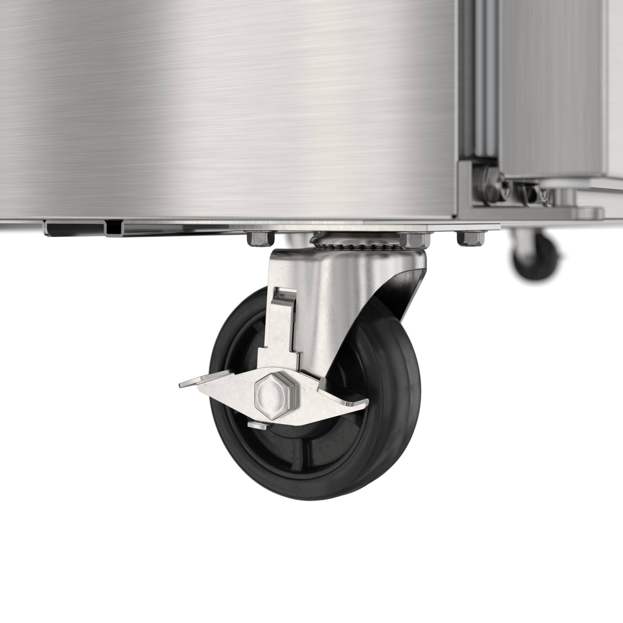 Alt View 8. Koolmore - 70 in. Commercial 3-Door Refrigerated Salad and Sandwich Prep Table, 18 Pan Capacity and 22 Cu. Ft. of Storage - Stainless steel.