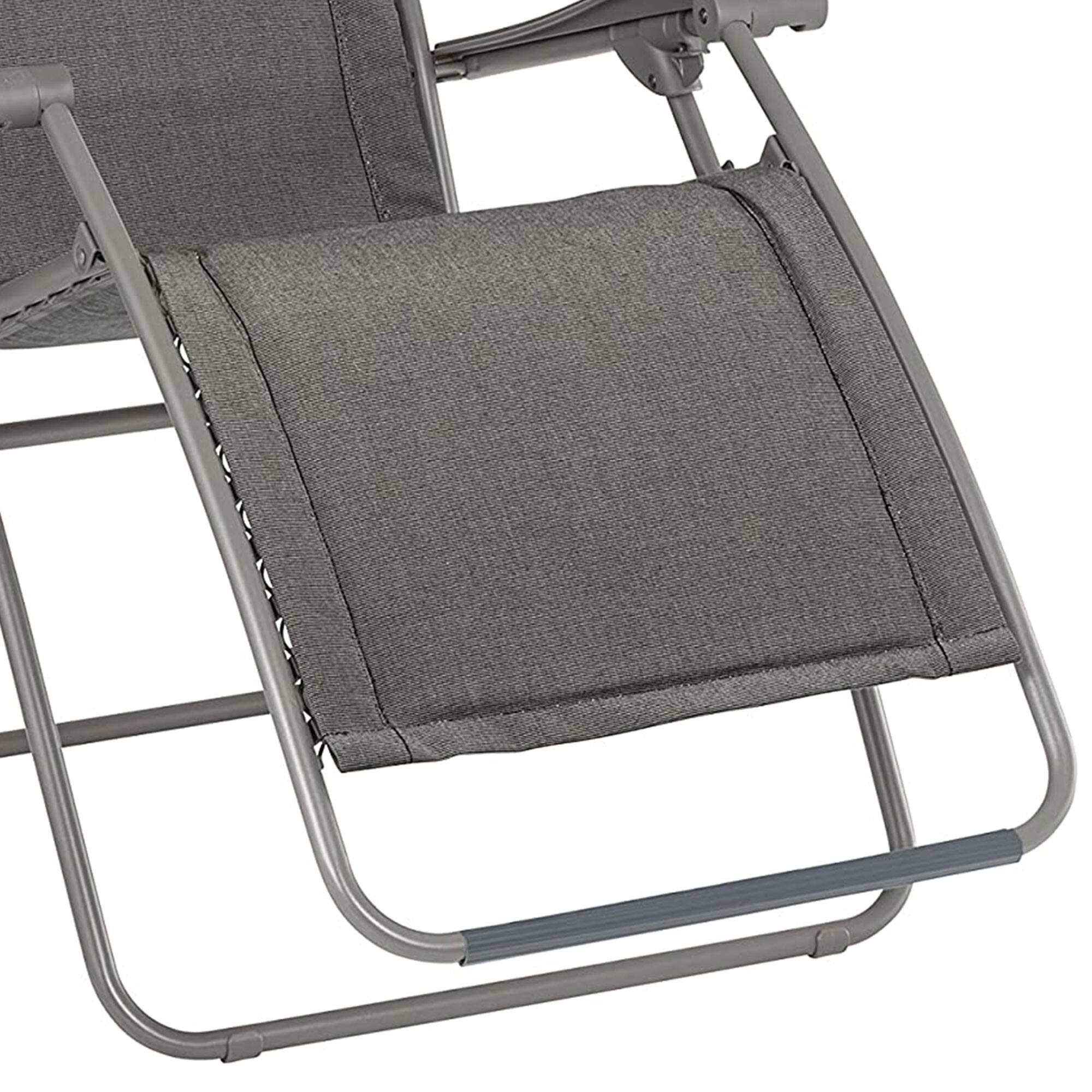 Alt View 10. Lafuma - Lafuma RSX Clip Sunbrella Outdoor Steel Folding Patio Lawn Recliner Chair, Slate - Gray.