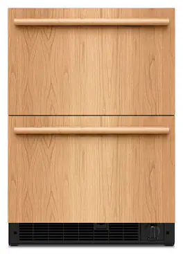KitchenAid - 4.2 Cu. Ft. Undercounter Double-Drawer Refrigerator/Freezer - Custom Panel Ready