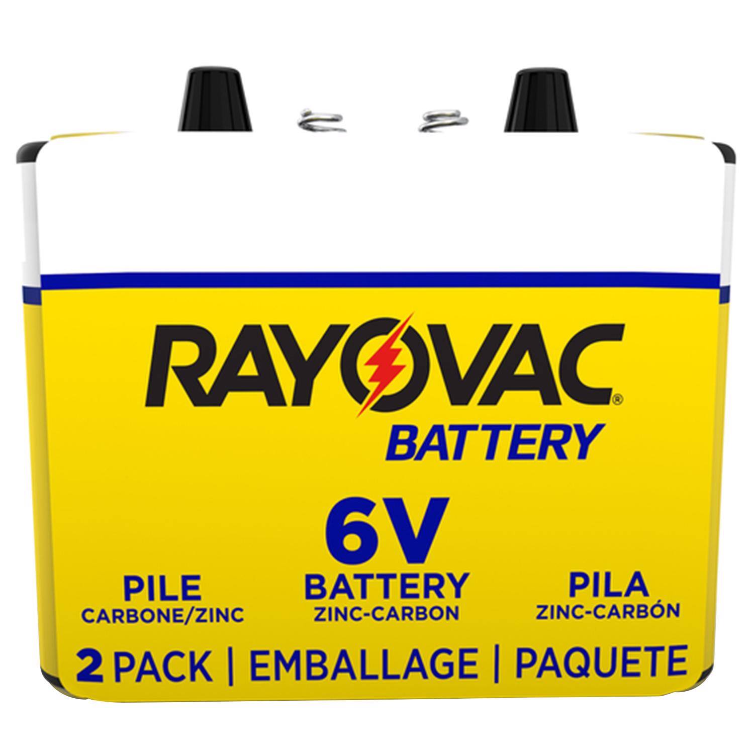 RAYOVAC BATTERY 6V PILE BATTERY PILA CARBONE/ZINC ZINC-CARBON ZINC-CARBON 2 PACK | EMBALLAGE | PAQUETE