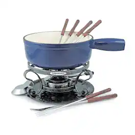 Swissmar - Lugano 9 Piece Fondue Set, Deep - Blue