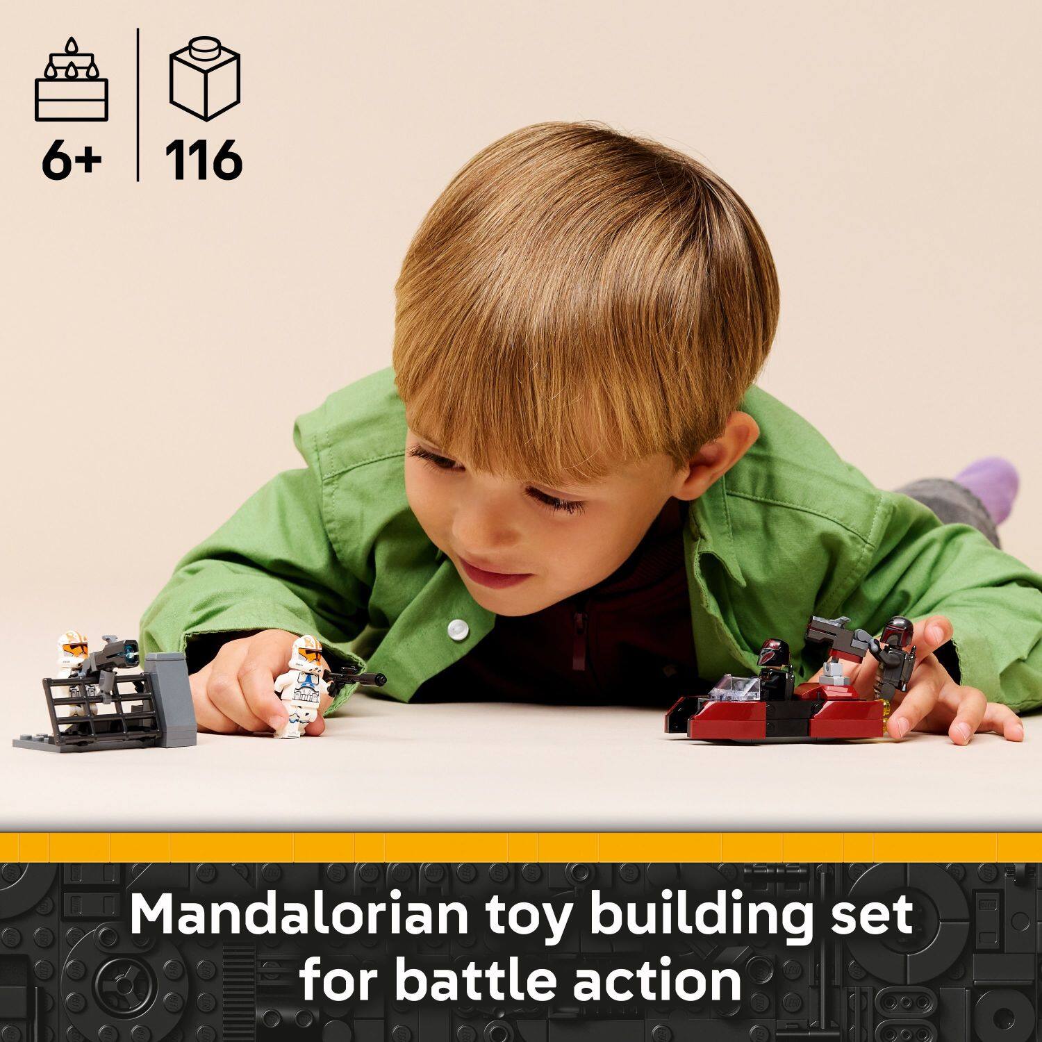 6+ 116 Mandalorian toy building set for battle action