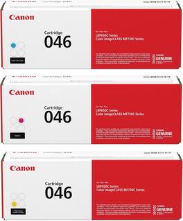 Canon - 046 Toner Cartridge, Standard Yield 3‑Pack - Cyan | Magenta | Yellow
