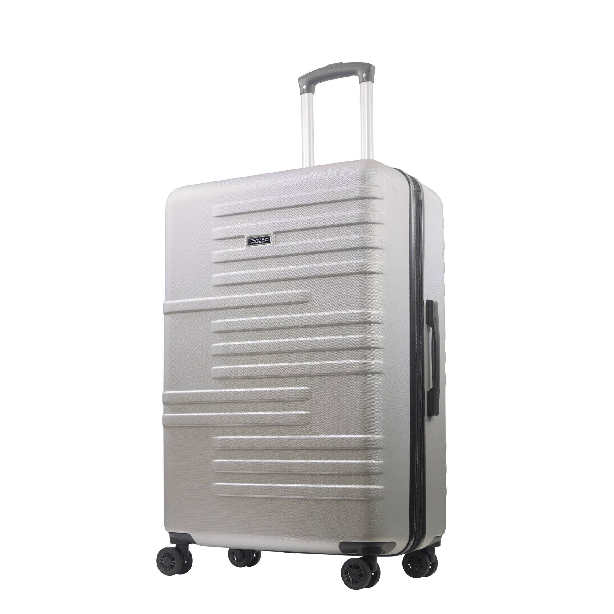 Angle. American Dreamliner - 30" Hardside Luggage with Expansion - SILVER GREY.