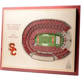 YouTheFan - USC Trojans 17'' x 13'' 5-Layer StadiumViews 3D Wall Art - Brown