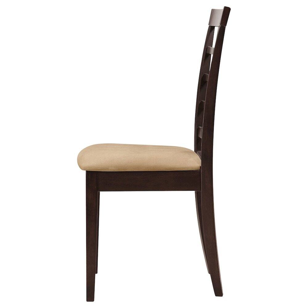 Alt View 4. Coaster Co. of America - Kelso Lattice Back Dining Side Chair Cappuccino (Set of 2) - Brown.