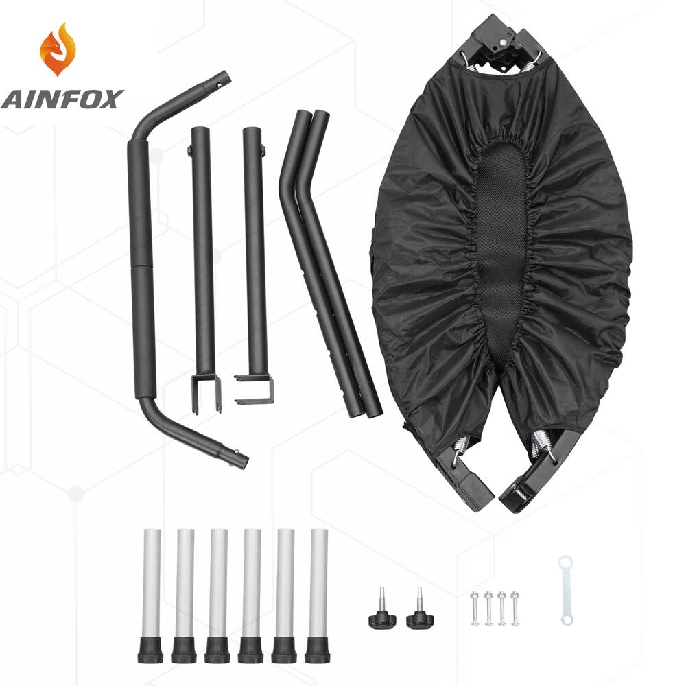 Alt View 1. Ainfox - Ainfox 40inch Foldable Mini Trampoline Fitness Rebounder with Adjustable Foam Handle - blue.