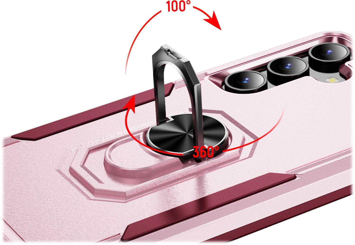 Alt View 14. SaharaCase - ArmorPro Kickstand Case for Samsung Galaxy S24 - Wild Pink.