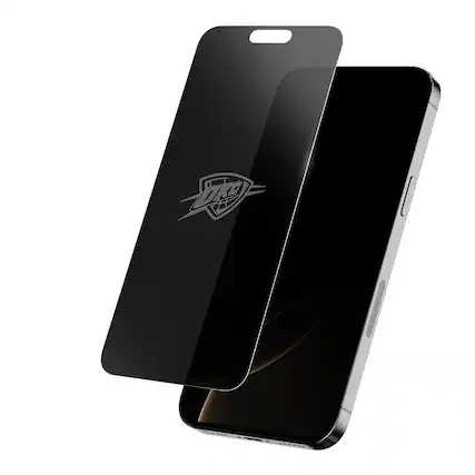 Front. Screen Skinz - Oklahoma City Thunder iPhone Privacy Screen Protector - 13 Pro Max/14 Plus - Multicolor.