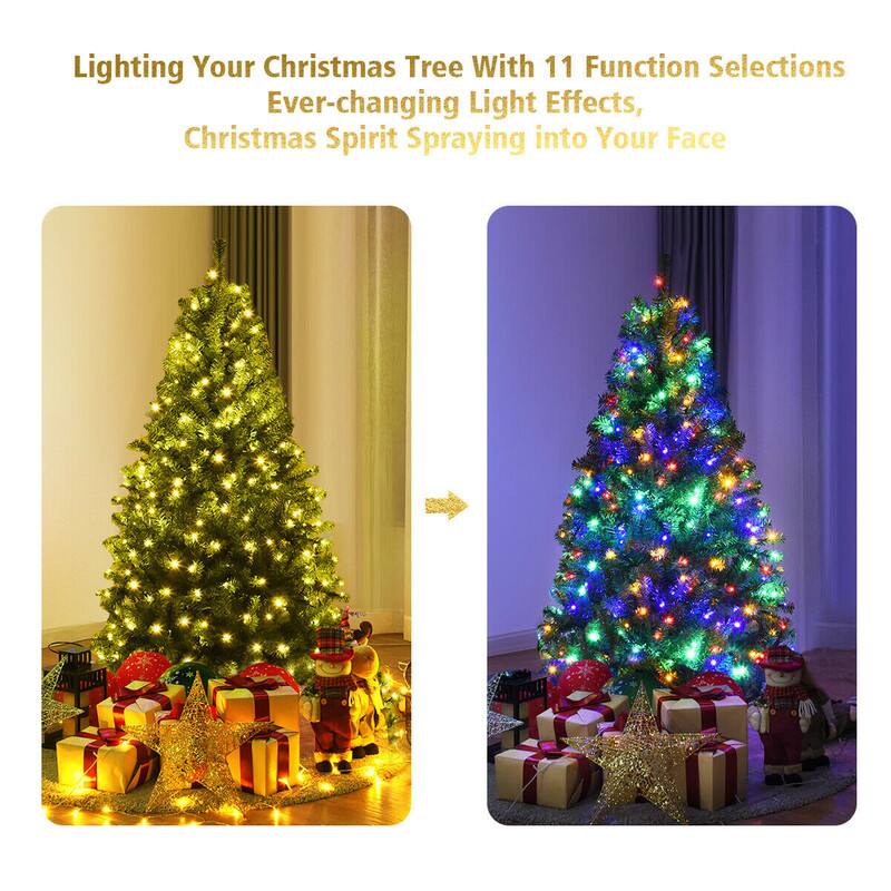 Lighting Your Christmas Tree With 11 Function Selections  
Ever-changing Light Effects,  
Christmas Spirit Spraying into Your Face