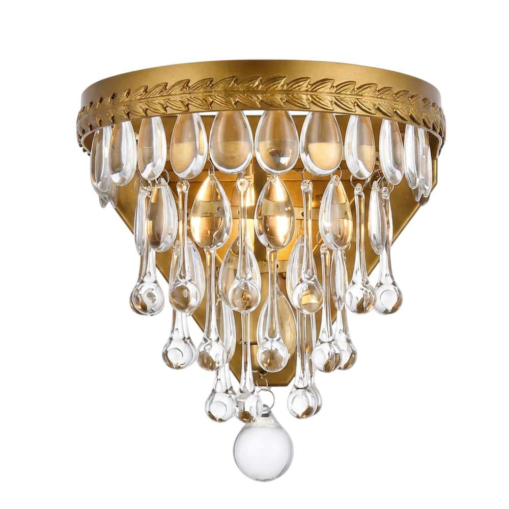 Elegant Lighting - Nordic 1 light brass wall sconce - Brass And Clear price history on PriceWatchPro
