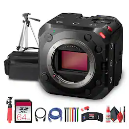 Bundle - Panasonic - Lumix BS1H Full-Frame Box Cinema Camera + More Accessory