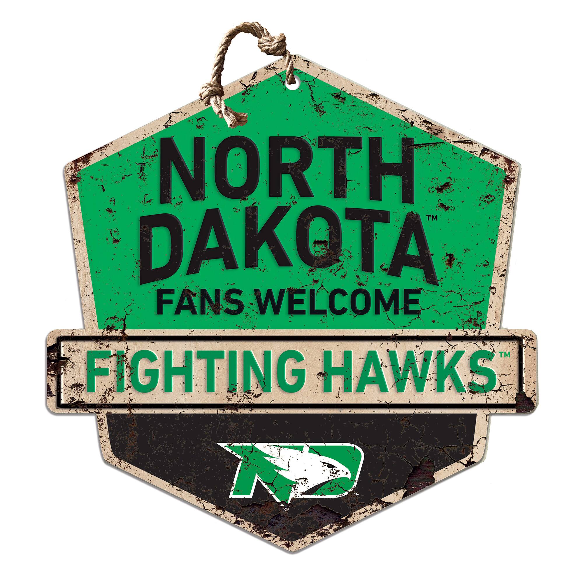 NORTH DAKOTA FANS WELCOME FIGHTING HAWKS