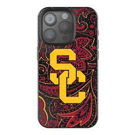 Keyscaper - NCAA - USC Trojans Paisley Bling iPhone Case - 14 - Black