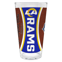 Great American Products - Los Angeles Rams 16oz. Game Ball Pint Glass - Brown