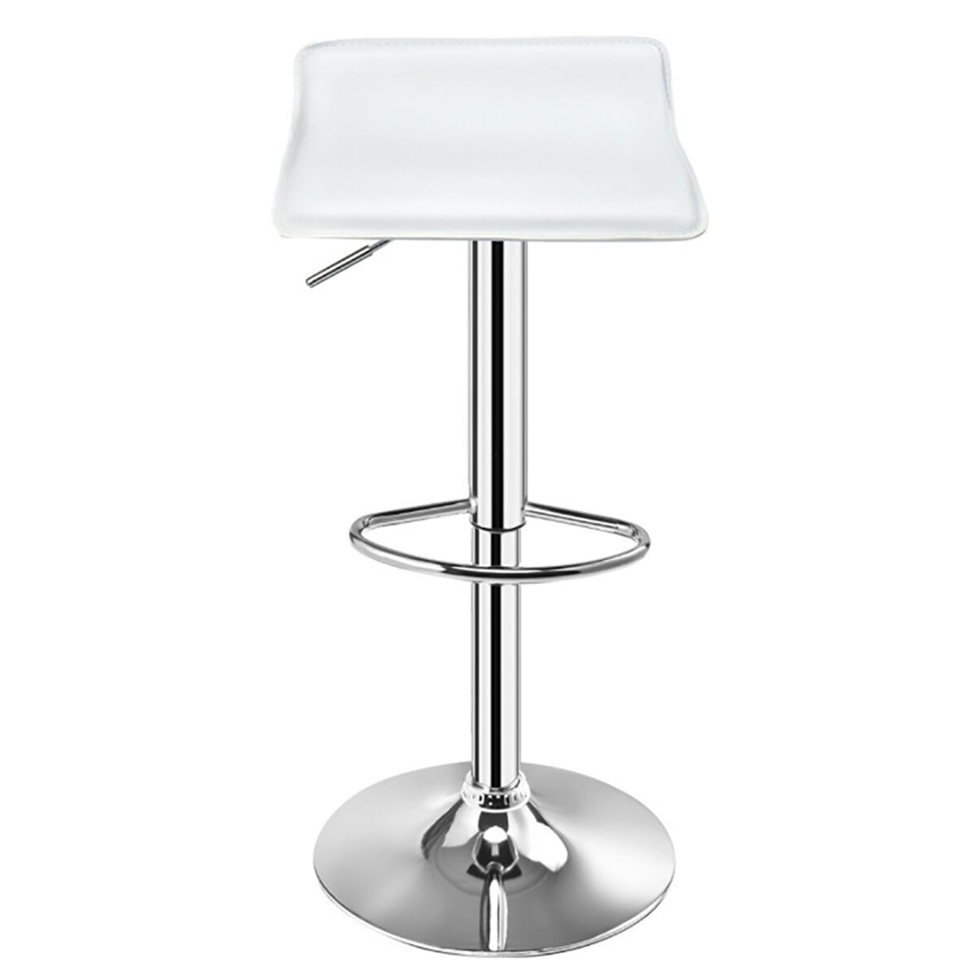 Alt View 1. Kadyn - Bar Stools Set of 2, Adjustable PU Leather Backless Adjustable Bar Stools, Swivel Bar Stool, Barstools Set of 2 (White) - White.