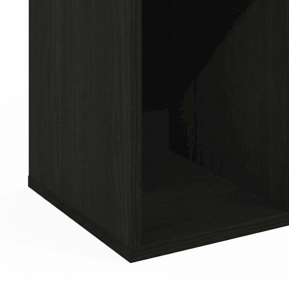 Alt View 2. FurniFact - 7-Cube Irregular Bookcase with Storage Organizer and Modern Design - Espresso.