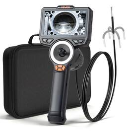 VEVOR - 4-Way Articulating Endoscope with Light, 1080P HD Industrial Borescope Inspection Camera with 0.15-inch Ultra Slim - Black
