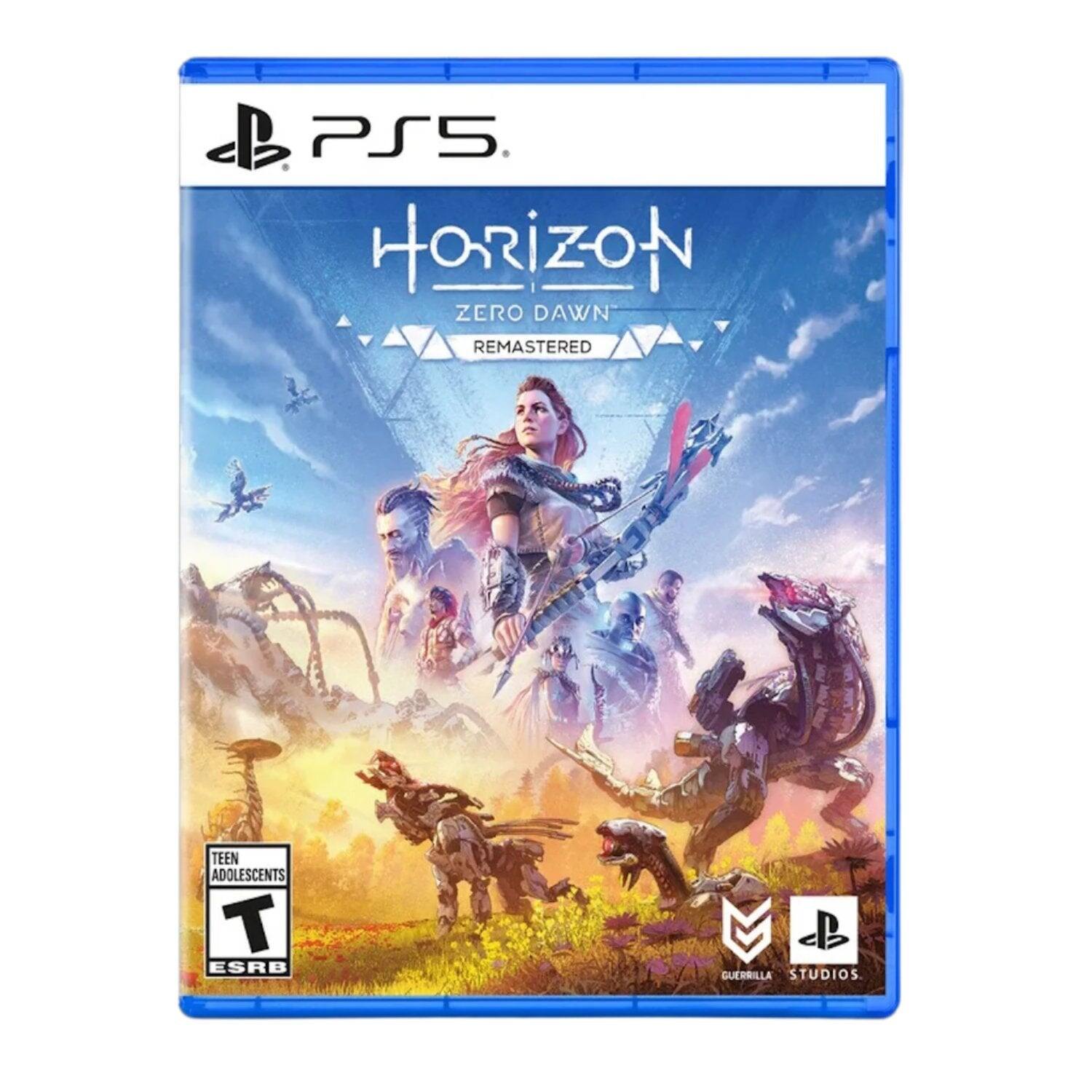 PS5 Horizon Zero Dawn Remastered  
Teen Adolescents  
ESRB  
Guerrilla Studios