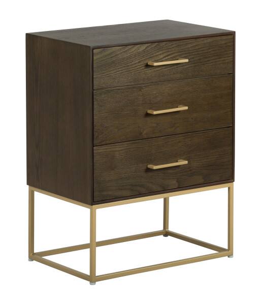 Back. Tommy Hilfiger - Tommy Hilfiger Franklin 3 Drawer Dresser, Walnut - Walnut.