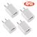 Front. Qixxronics - 4pack USB Wall Charger Adapter Charging Block for iPhone Xs/XS Max/X/8/7/6 Plus, Galaxy S9/S8/S8 Plus, Moto, LG, HTC - White.
