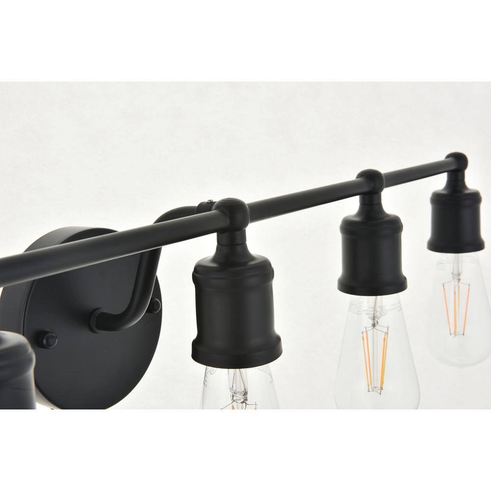 Alt View 2. Living District - Serif 5 light black Wall Sconce - Black.