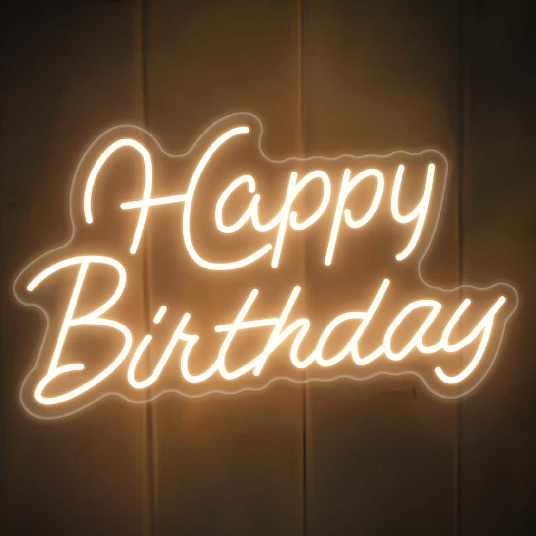 Paradigms Interiors - Neon Sign For Wall Decor Led Light Up Backdrop Decoration Warm 16 - happy birthday