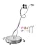 VEVOR - 24" Pressure Washer Surface Cleaner, Stainless Steel Pressure Washer Attachments with 4 Wheels, 4000 Max PSI - Silver
