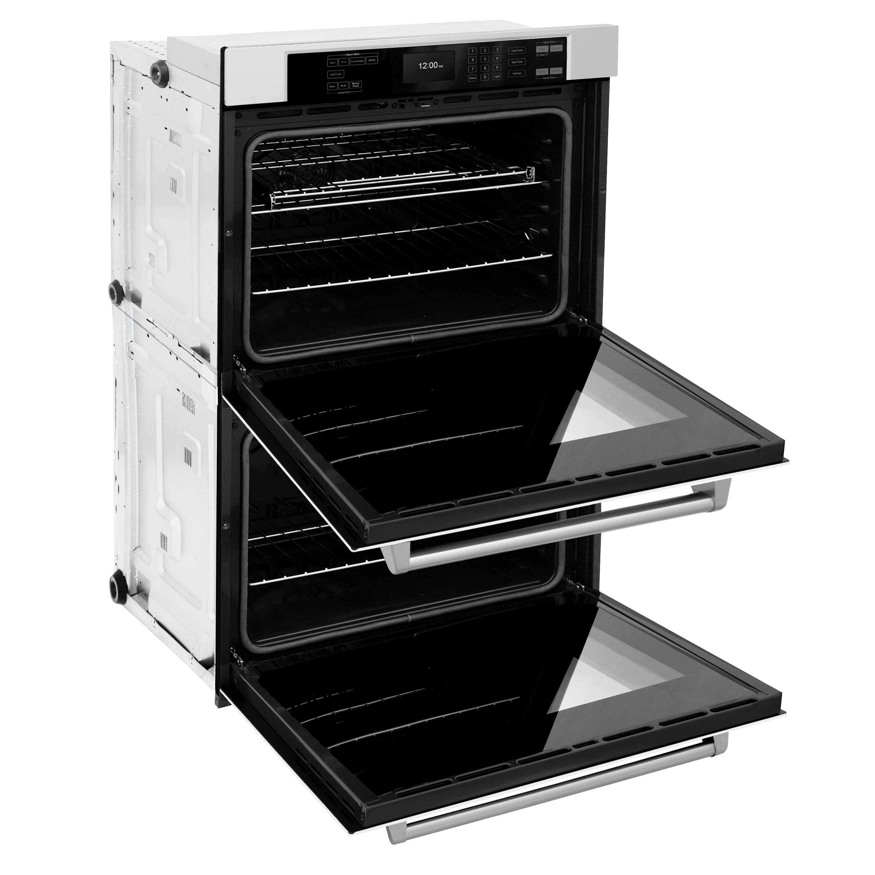 Alt View 1. ZLINE - 30 in. True Convection Double Wall Oven w/ Air Fry and Self Clean in Stainless Steel - Stainless steel.