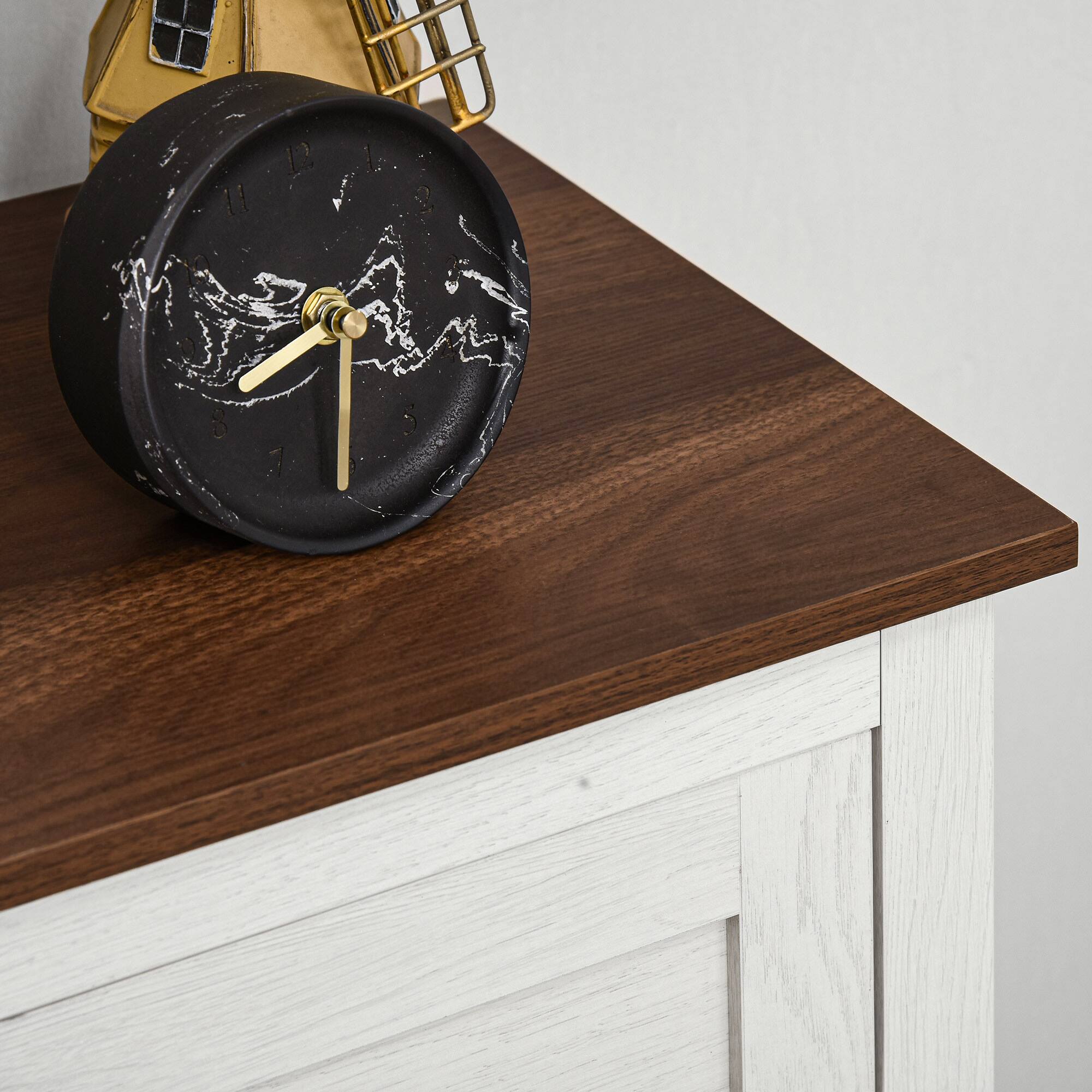 Alt View 7. Homcom - Farmhouse Barn Door Accent Cabinet, Kitchen Sideboard Storage Cabinet with Double Doors, Drawer, Adjustable Shelf - White.