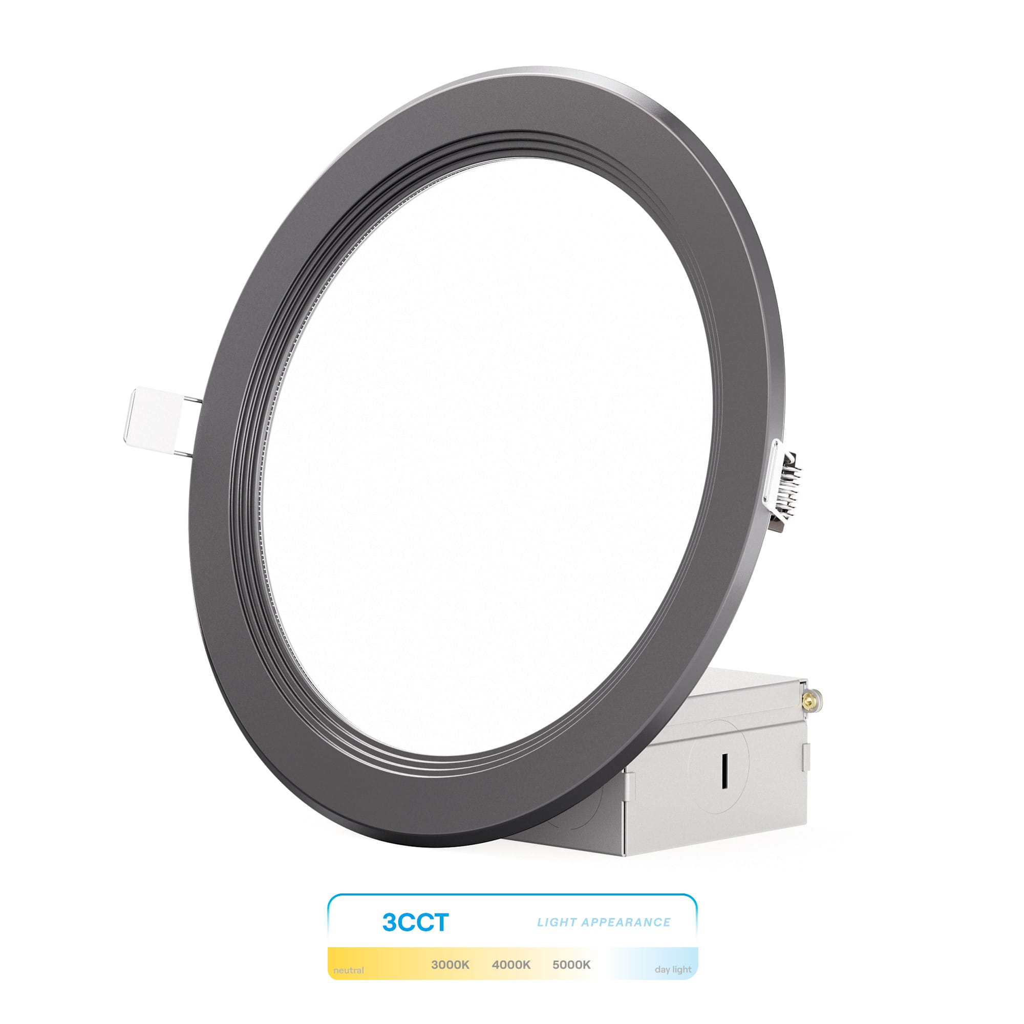 Infibrite - 6 In. Ultra-Thin Recessed LED Downlight 12W 1050LM 3CCT Selectable Wet Rated, Triac Dimmable Trim 6-Pack - Black price history on PriceWatchPro