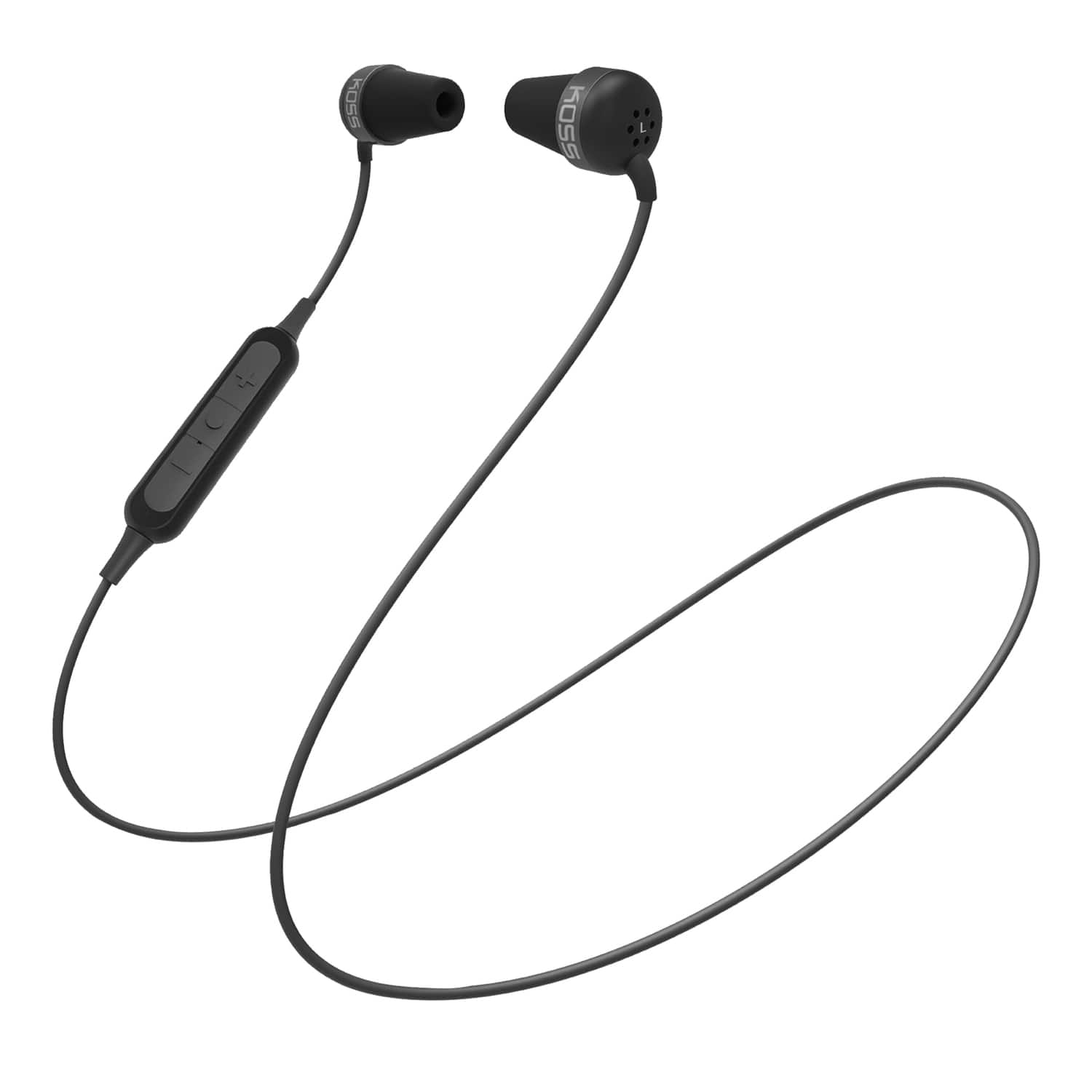 Koss - 196982 The Plug Bluetooth Earbuds With Microphone And In-line Control - Black