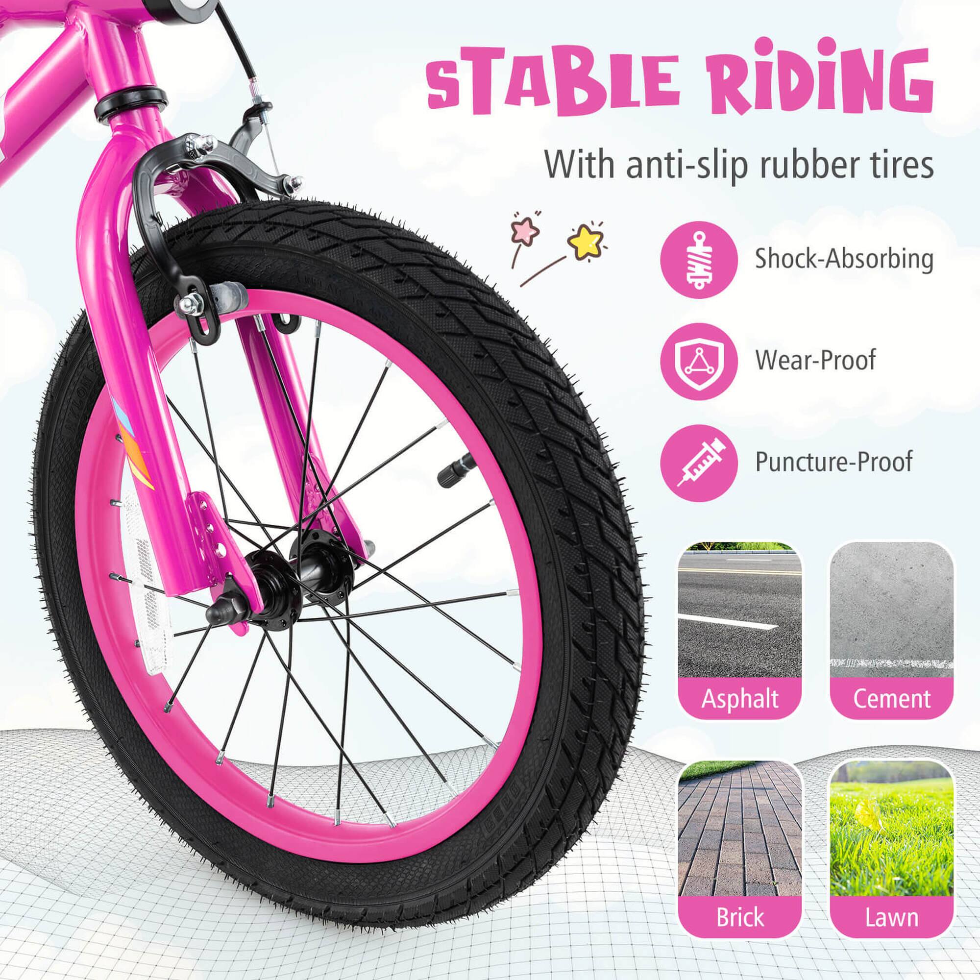 **STABLE RIDING**

With anti-slip rubber tires

- Shock-Absorbing
- Wear-Proof
- Puncture-Proof

Asphalt  
Cement  
Brick  
Lawn