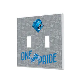 Keyscaper - Detroit Lions 2024 Illustrated Limited Edition Double Toggle Light Switch Plate - White