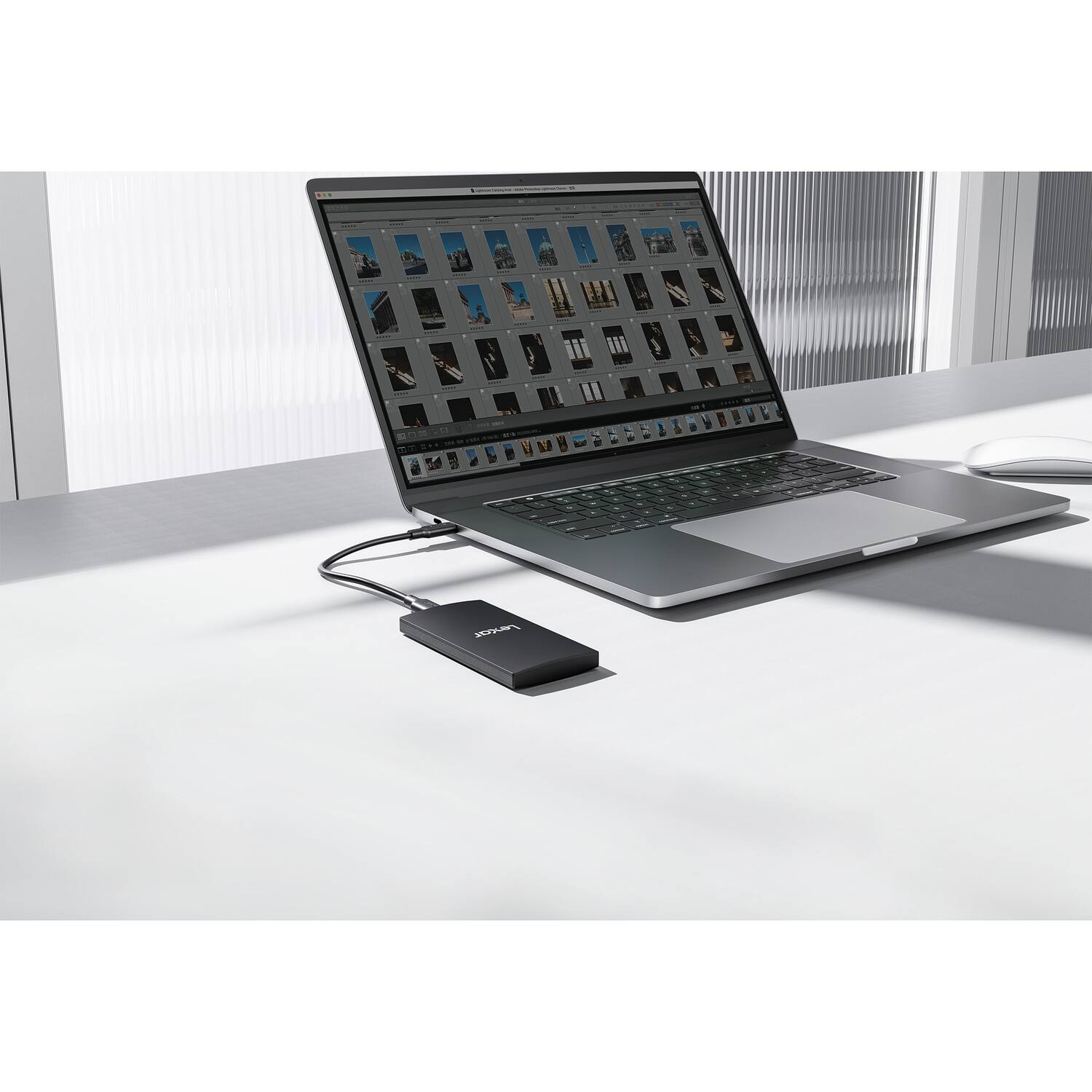 Alt View 4. Lexar - Lexar Lexar SL300 1TB Portable SSD, Black - Black.