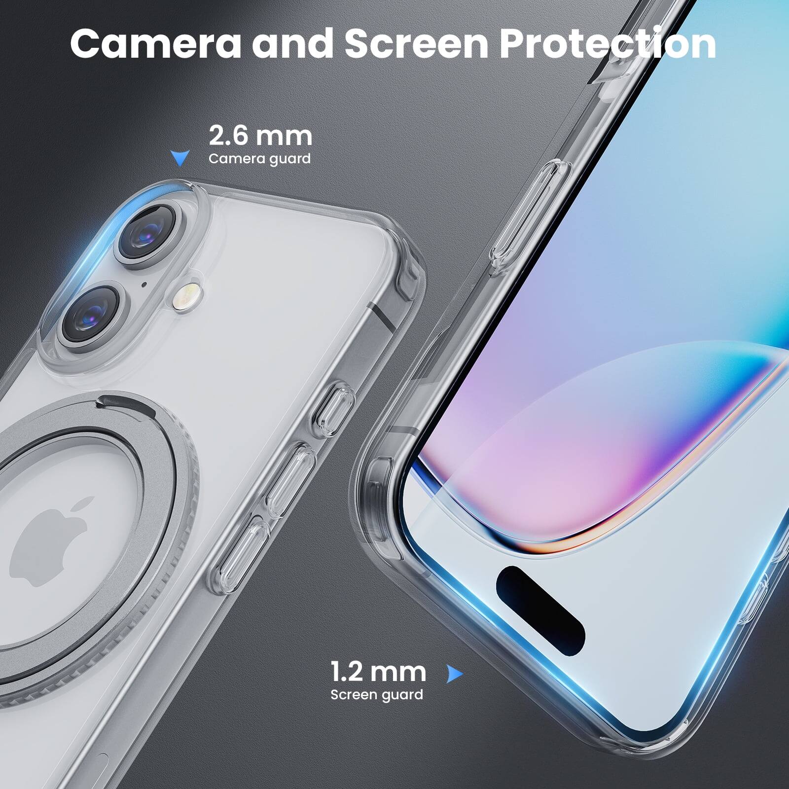 Camera and Screen Protection

2.6 mm  
Camera guard

1.2 mm  
Screen guard