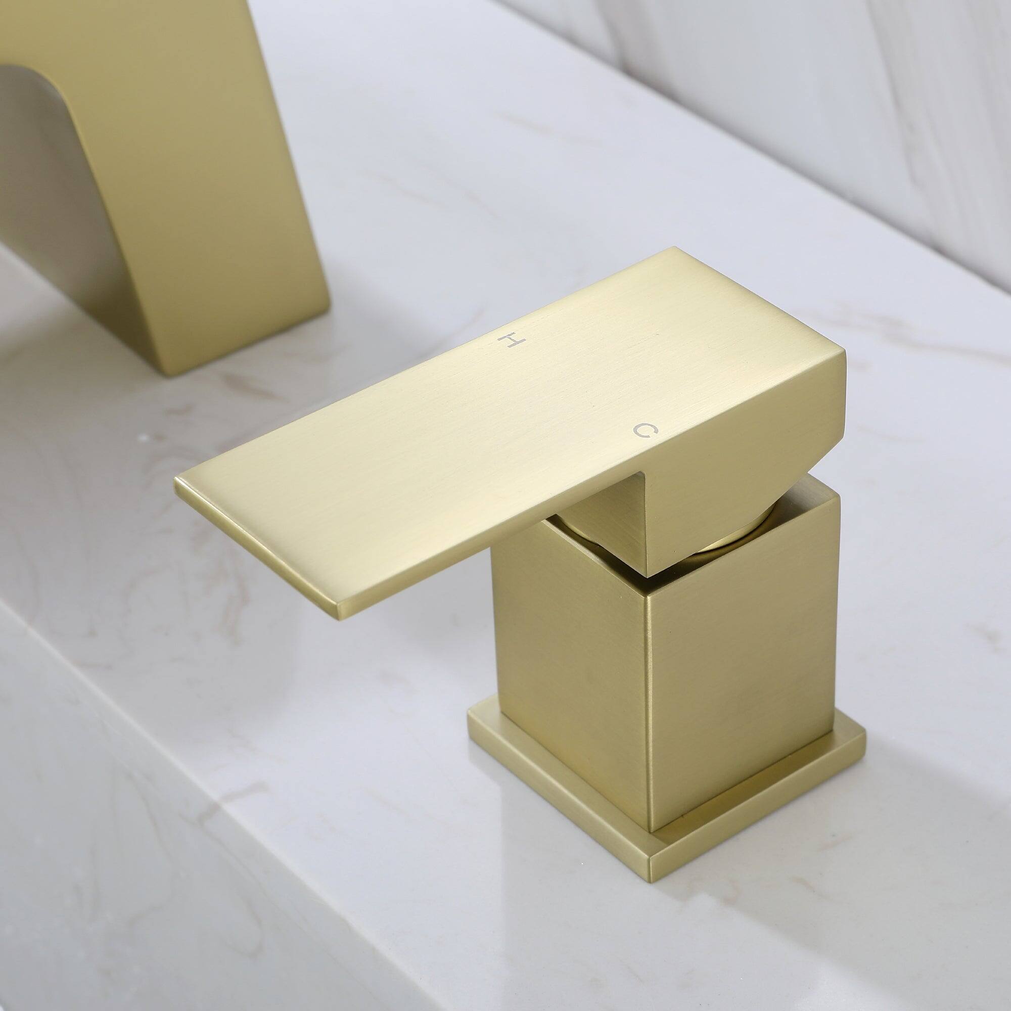 Alt View 7. Boyel Living - Double Holes Single Handle Bathroom Faucet or Tub Faucet with cUPC Hose in Brushed Gold - Brushed Gold.