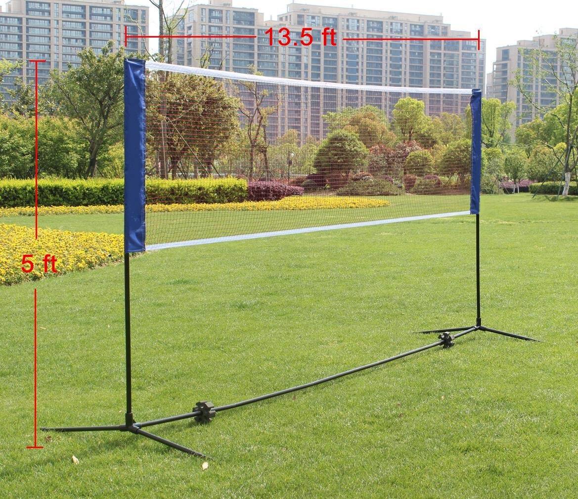 Alt View 1. Anysun - 14FT Portable Volleyball & Badminton Net System - Includes Carrying Bag & Frame. - Blue.